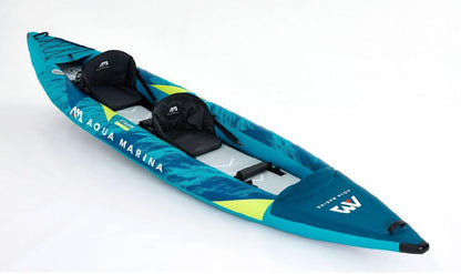 Aqua Marina Steam 412 Whitewater 2 Person Kayak | Heavy Duty Inflatable Kayak 2 Person